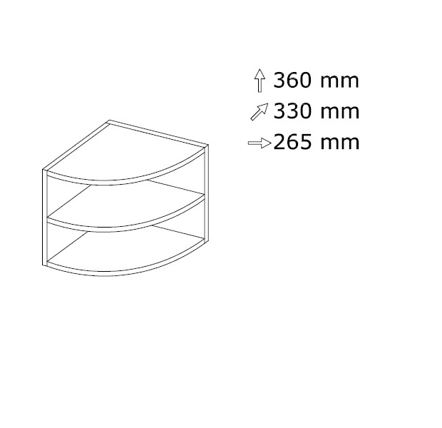Seinäkaappi NOGW 3 L 265 x K 360 Seinäkaappi NOGW 3 L 265 x K 360